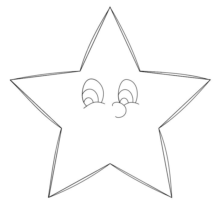 Как нарисовать звезду. Шаг 7. Рисуем нос