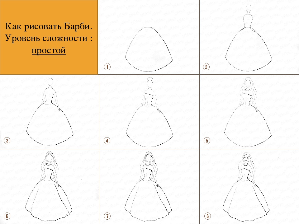 Как рисовать куклу легко