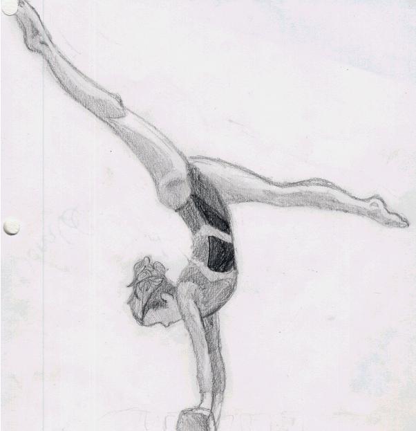 как нарисовать гимнастку поэтапно
