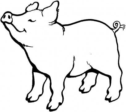 как нарисовать свинью под дубом