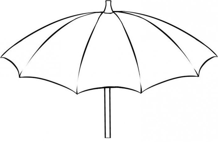 как нарисовать зонтик простым карандашом поэтапно