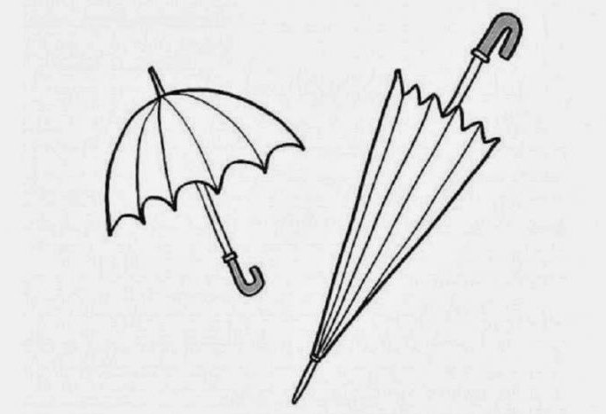 как нарисовать зонтик для детей