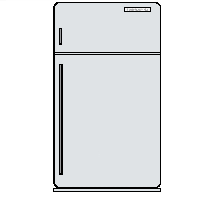 Простой рисунок холодильника