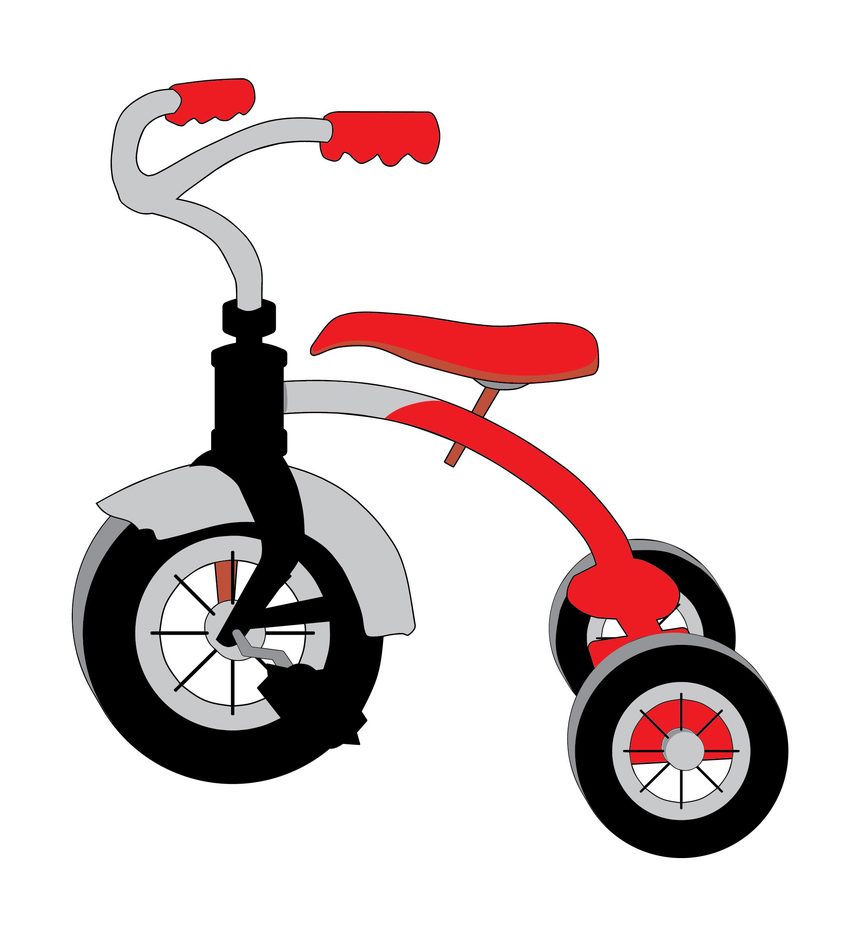 Детского велосипеда колесо 8. Трехколесный велосипед. Велосипед детский трехколесный. Трехколесный велосипед нарисованный. Трехколесный велосипед вектор.