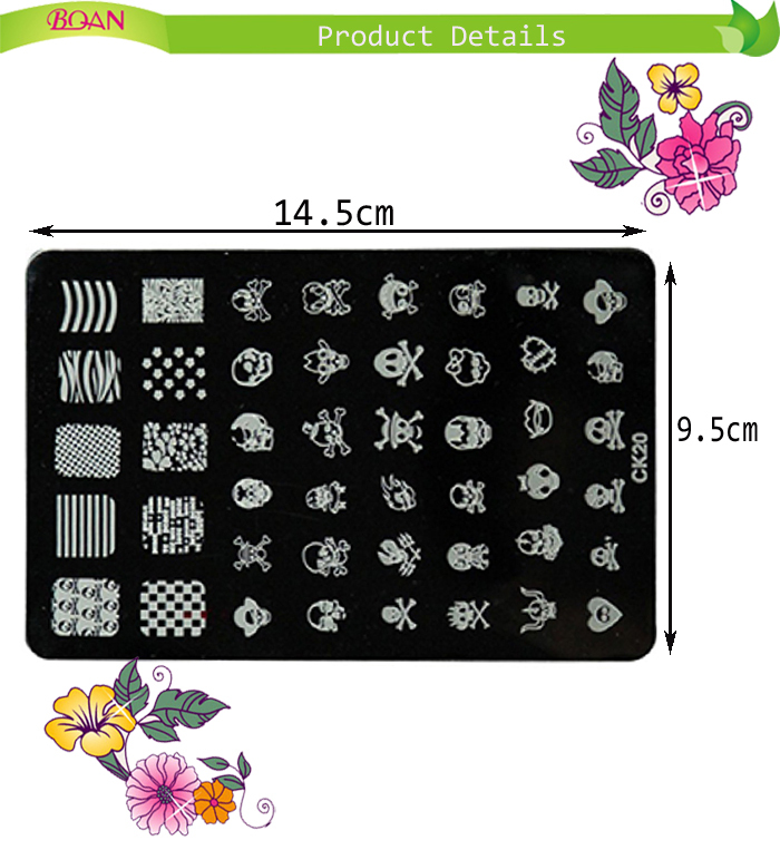 Small Pattern Nail Art Stamping Plates with Special Human Skeleton Drawing Plates