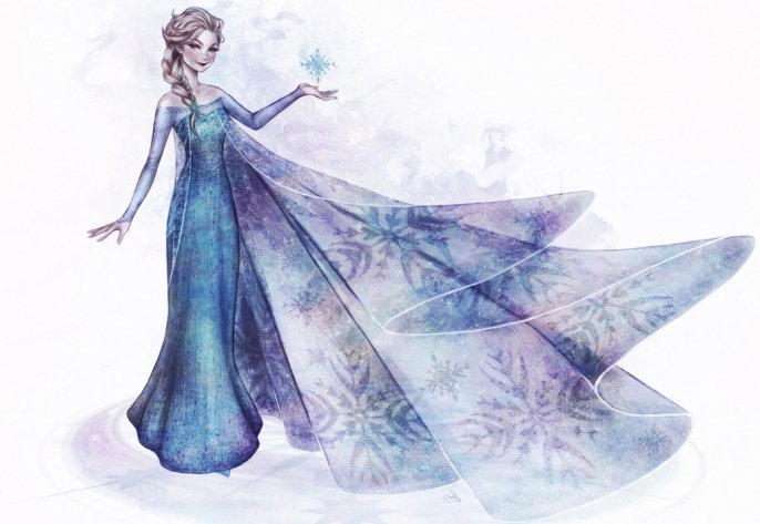 Платье эльзы из мультика "холодное торжество".