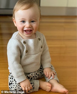 Michelle said she has noticed Jahlee changing a lot during the six months where Melbourne has been in and out of lockdown (Jahlee pictured just last week in the same jumper)
