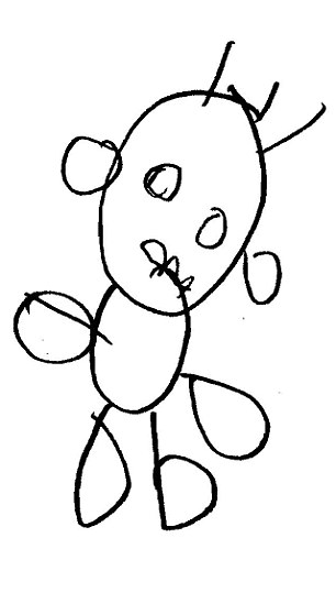 More than 15,000 children, all aged four, were asked to draw a picture of a child for the King