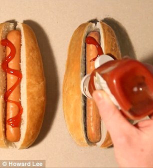 The astonishing artwork becomes even more realistic with the addition of ketchup