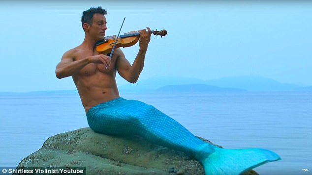 Under the Sea! YouTuber Matthew Olson, known online as the Shirtless Violinist recreated the Little Mermaid on his channel as Areola, a merman who falls in love with Prince Deric