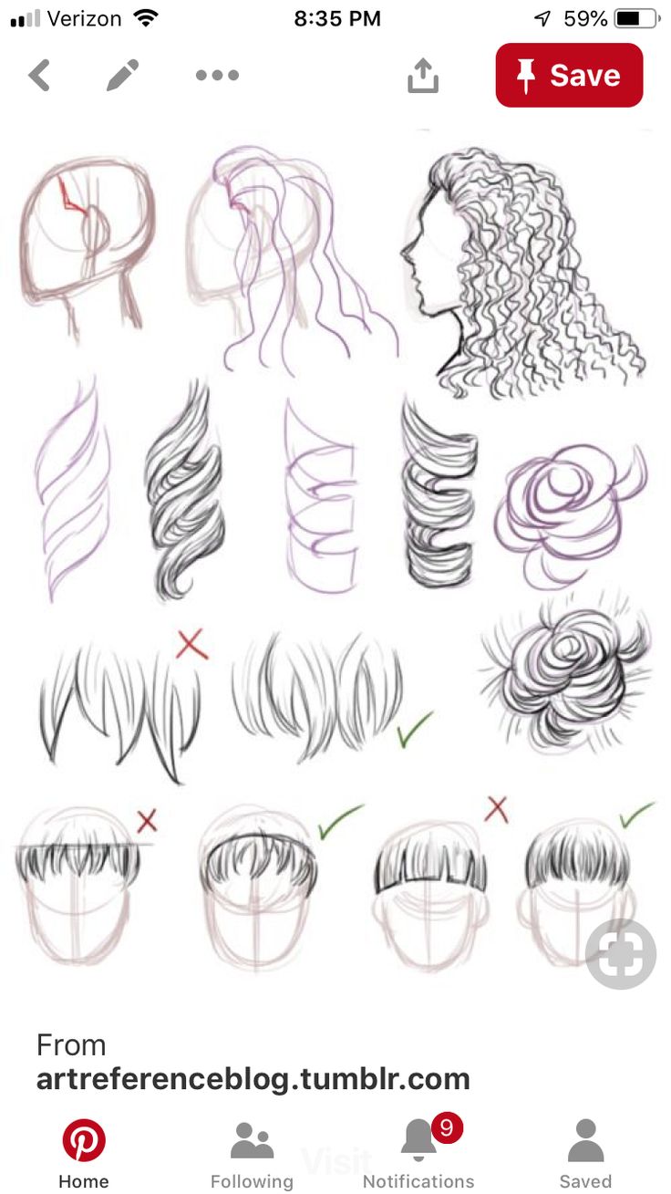 Рисование волос карандашом для начинающих