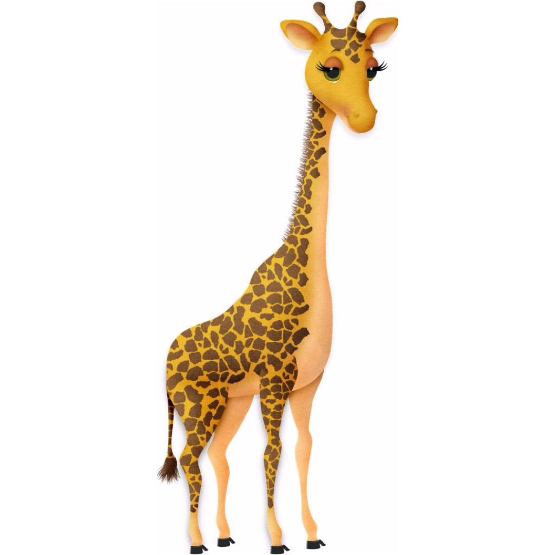 Картинка жирафа для детей цветная