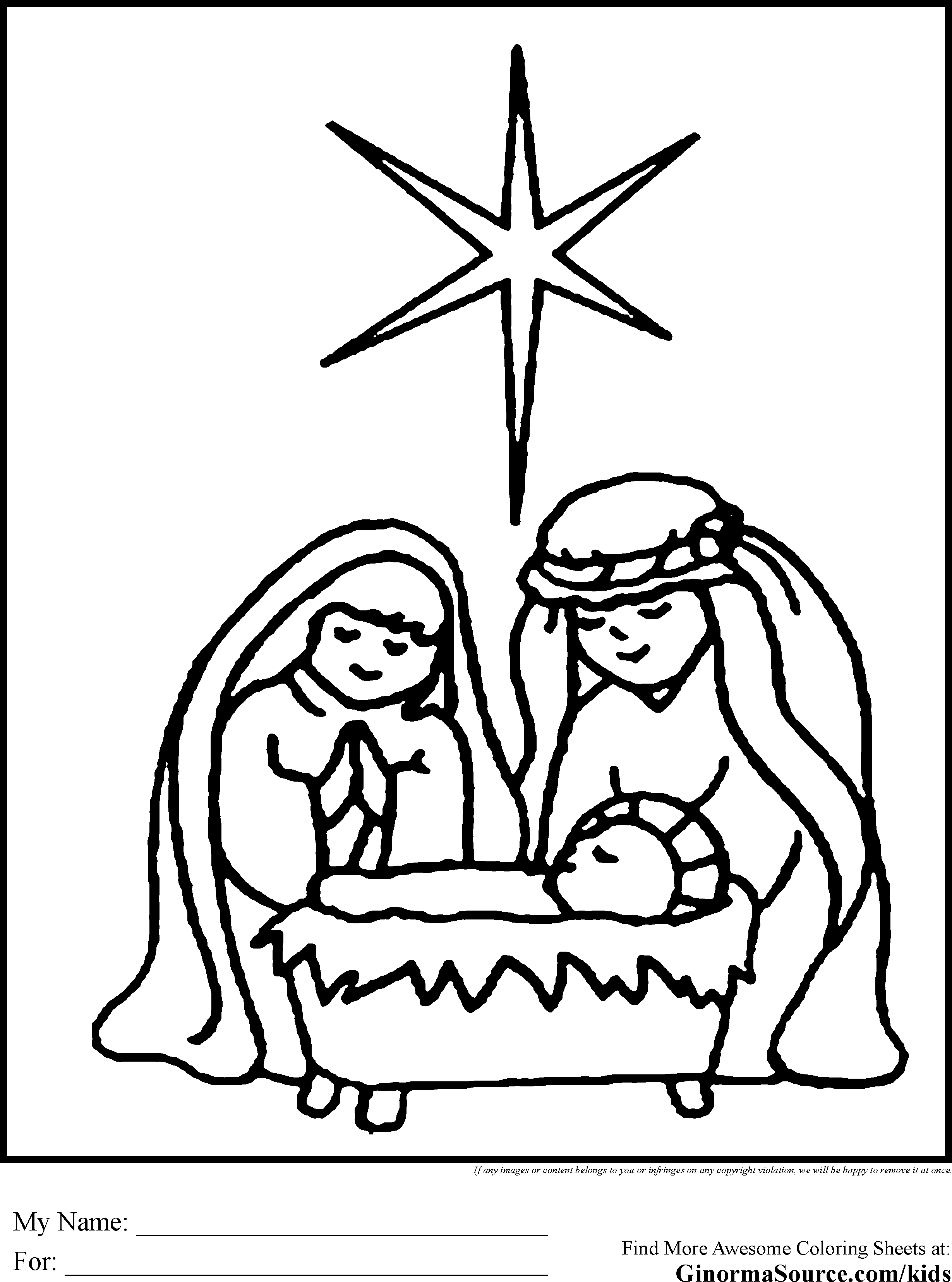 Рисунок Рождество Христово для детей
