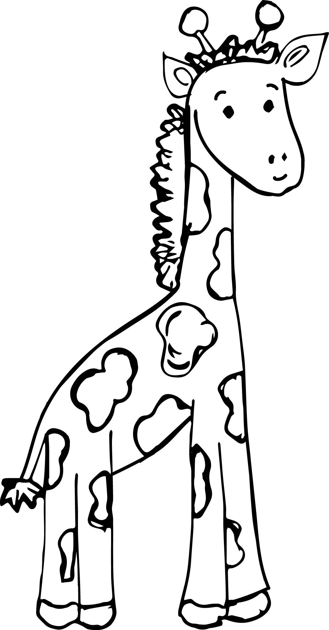 Раскраска Жираф и Бегемот