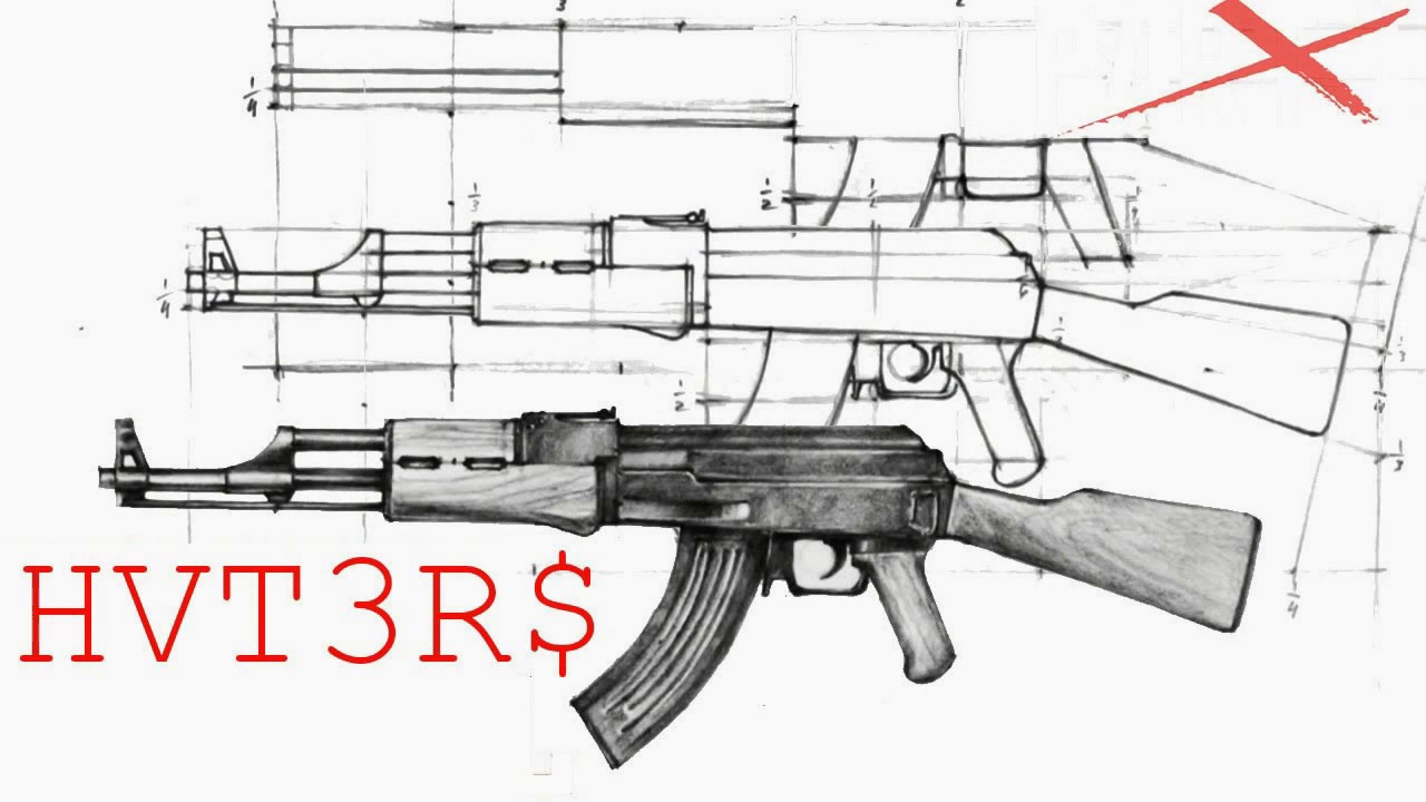 Как нарисовать ак 74