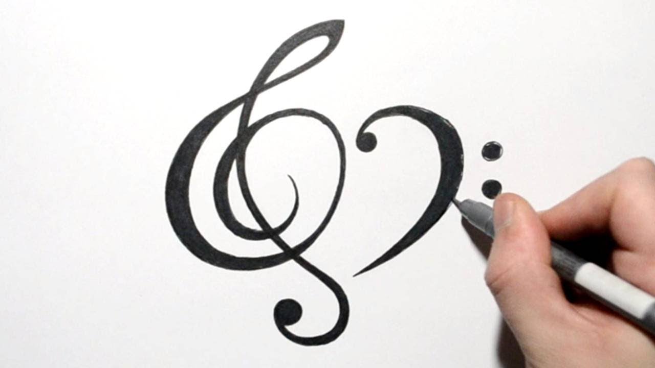 Рисунки связанные с музыкой карандашом легкие