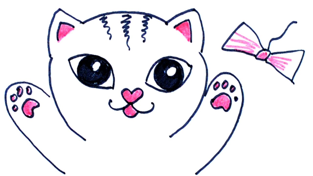 Как рисовать милых котят