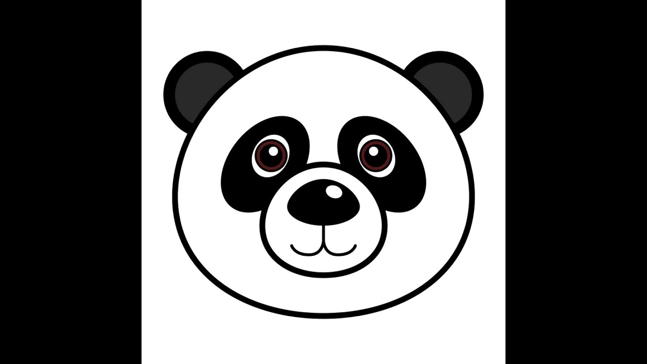 Морда панды рисунок