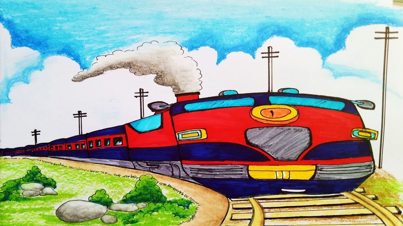 Поезд будущего рисунки 1 класс