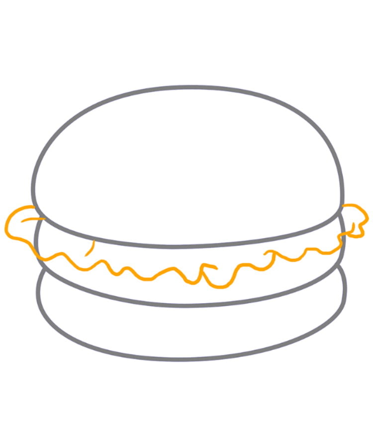 Рисуем гамбургер — этап 02