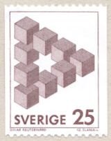 Postage stamp with Reutersvärd
