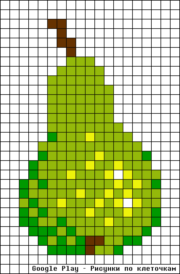 Яблоко по клеточкам в тетради как нарисовать
