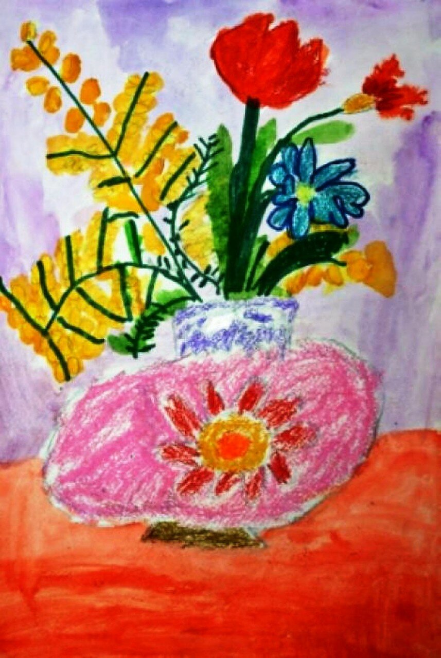 Рисуем весенние цветы с детьми