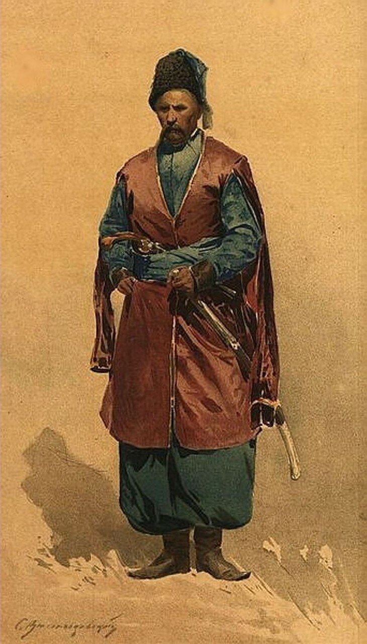 Полковник реестрового левобережного полка в кунтуше, 1900