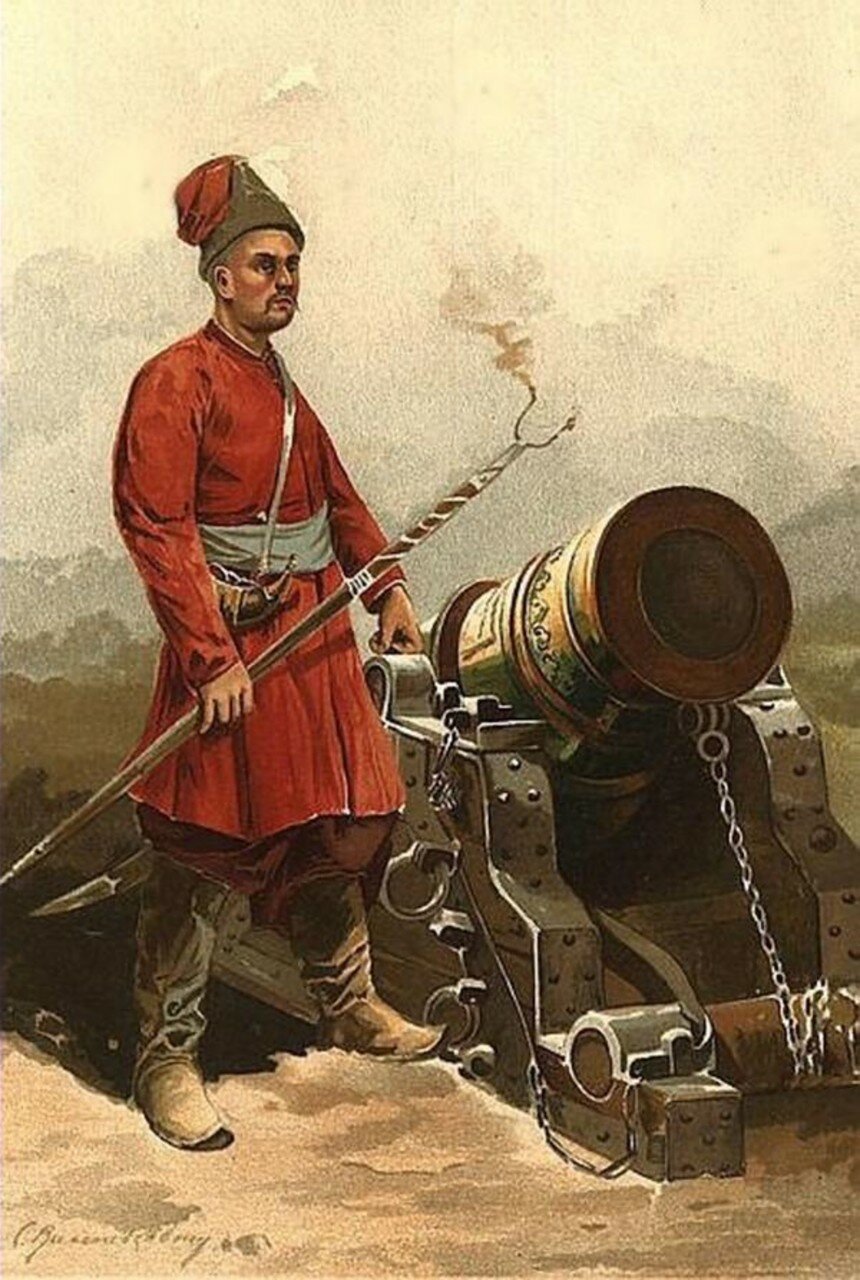 Гармаш (казак-артиллерист) времен гетмана Мазепы