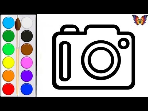 Как нарисовать ФОТОАППАРАТ / мультик раскраска ФОТОАППАРАТ  для детей / Раскраски Малышам