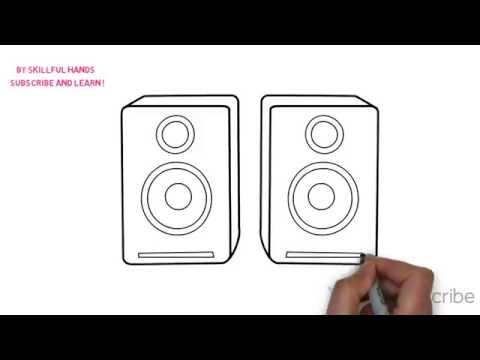 How to Draw a speakers / Как нарисовать динамики