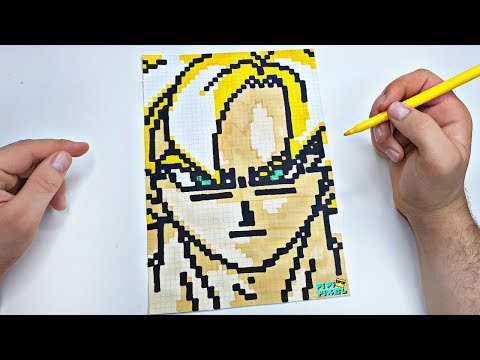 это легко:PIXEL ART Goku Dragon Ball ! ANIME !! Гоку РИСУНКИ ПО КЛЕТОЧКАМ 我的像素艺术 How To Draw АНИМЕ