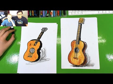 Как нарисовать ГИТАРУ / урок рисования от РыбаКит
