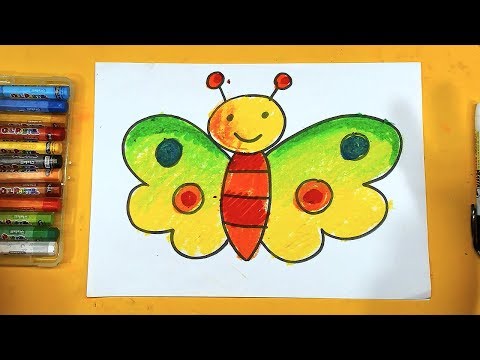 Урок рисования для детей / Рисуем БАБОЧКУ для малышей