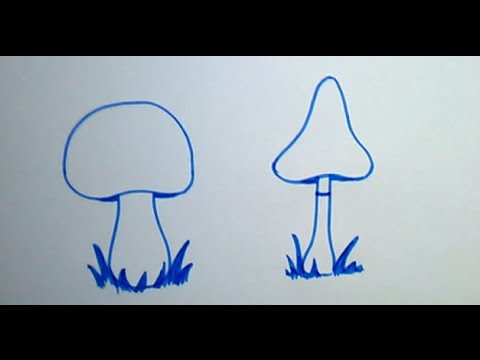 Учимся рисовать грибы