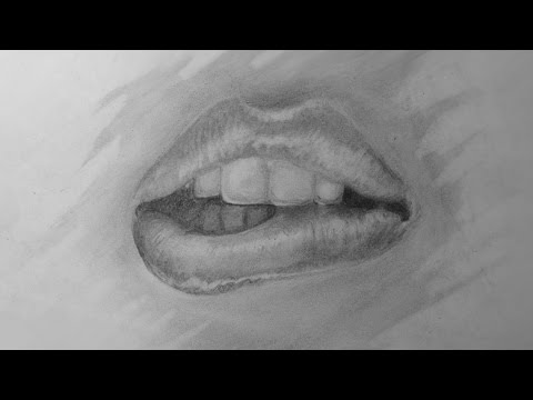 Как нарисовать губы крандашем.How to Draw a Realistic Mouth With Pencil