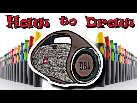 Рисуем просто и красиво Как нарисовать колонку JBL Haw to draw speaker JBL