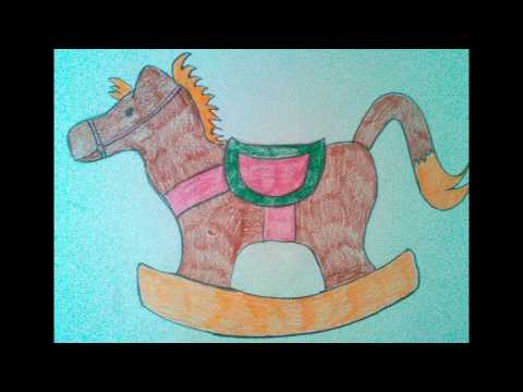 Рисуем лошадку-качалку - Draw a rocking horse - 画一个摇马 Как нарисовать милые рисунки