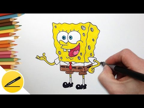 Как Нарисовать Губку Боба - Учимся рисовать Спанч Боба поэтапно