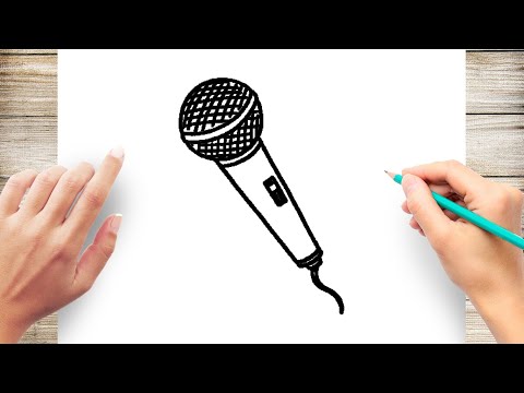 How to Draw Microphone Easy