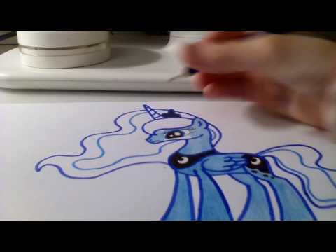 Как нарисовать Принцессу Луну,3 часть