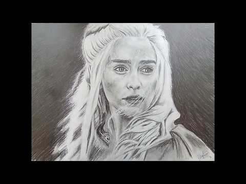 #ArtGaP Видео написания портрета Дейенерис Таргариен , сериала Игра престолов. Песнь льда и пламени.
