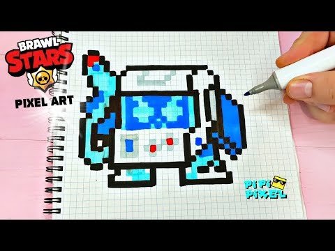 8 БИТ из ИГРЫ BRAWL STARS РИСУНКИ ПО КЛЕТОЧКАМ -PIXEL ART