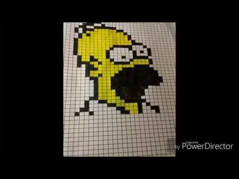 Как нарисовать Гомера Симпсона по клеточкам!