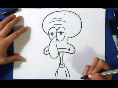 как рисовать Squidward 2 - Губка Боб