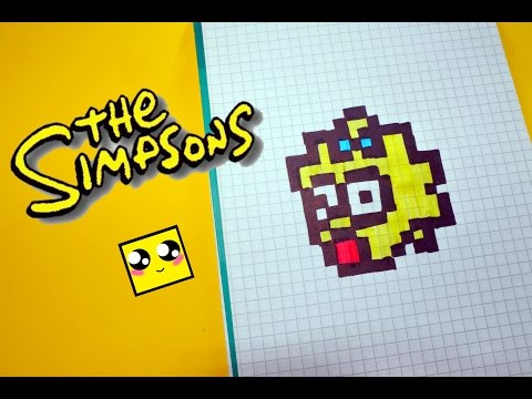 Рисуем по клеточкам- МЭГГИ Симпсон/ СИМПСОНЫ (the SIMPSONS)PIXEL ART
