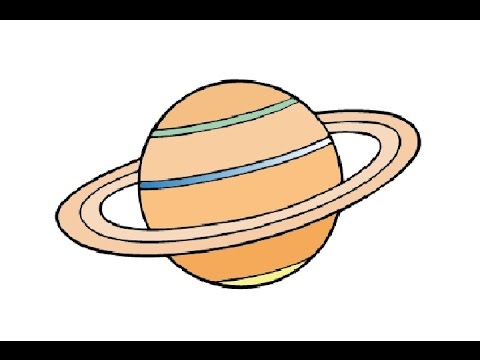 How to Draw a Saturn Easy step by step / Как нарисовать планету сатурн