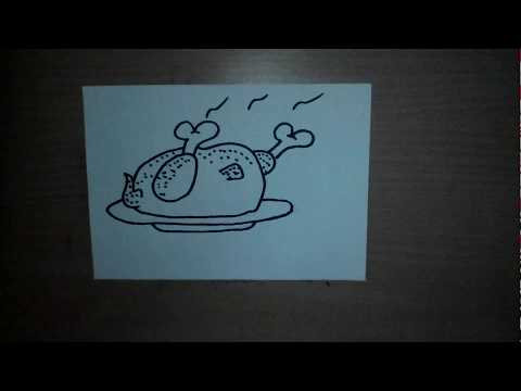 Как нарисовать курицу - How to draw a chicken - 如何画一只鸡 Как нарисовать милые рисунки