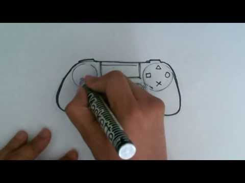 How to Draw a PS4 Controller - Easy Things to Draw