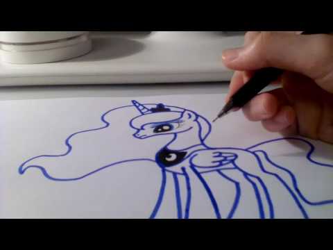Как нарисовать Принцессу Луну,2 часть